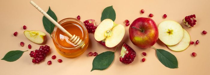 Traditional,Jewish,Holiday,New,Year.,Happy,Rosh,Hashanah.,Apples,,Pomegranates